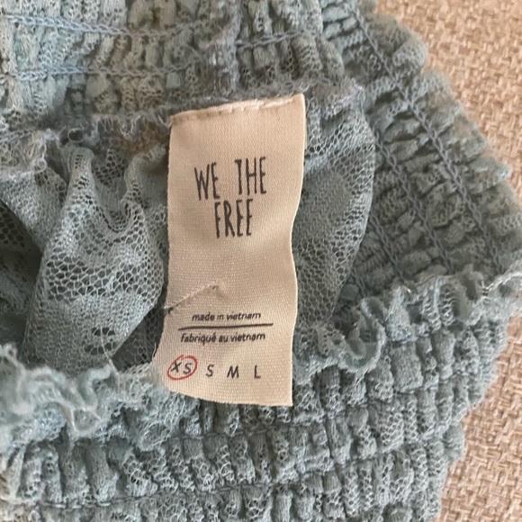 Free People sheer blueish grey lace swing tunic - Picture 5 of 5